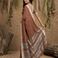 Anaita Brown Linen Cotton Zari Work Saree With Blouse