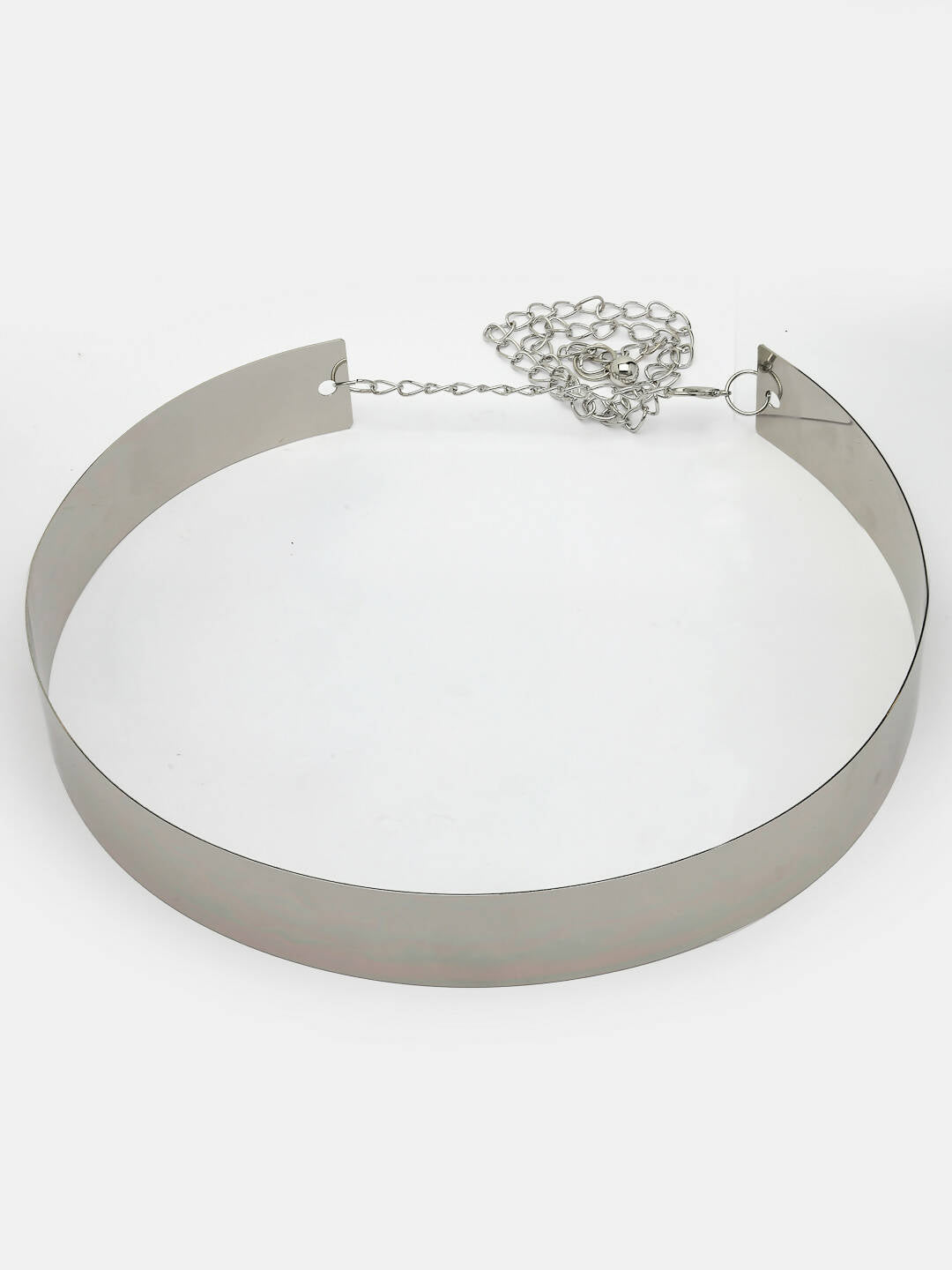 NVR Women Circular Silver Plated Adjustable Broad Belt | Swadesiicart