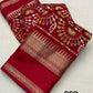 Red Cotton Crepe Zari Woven Saree with Unstitched Blouse - Hiral Fashion | Swadesiicart