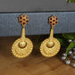 Joban Fashion Women Matte Gold Brass Earrings | Swadesiicart