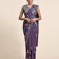 Purple Pure Georgette Sequence work Ready to wear Saree with stitched Blouse - Nirvana | Swadesiicart