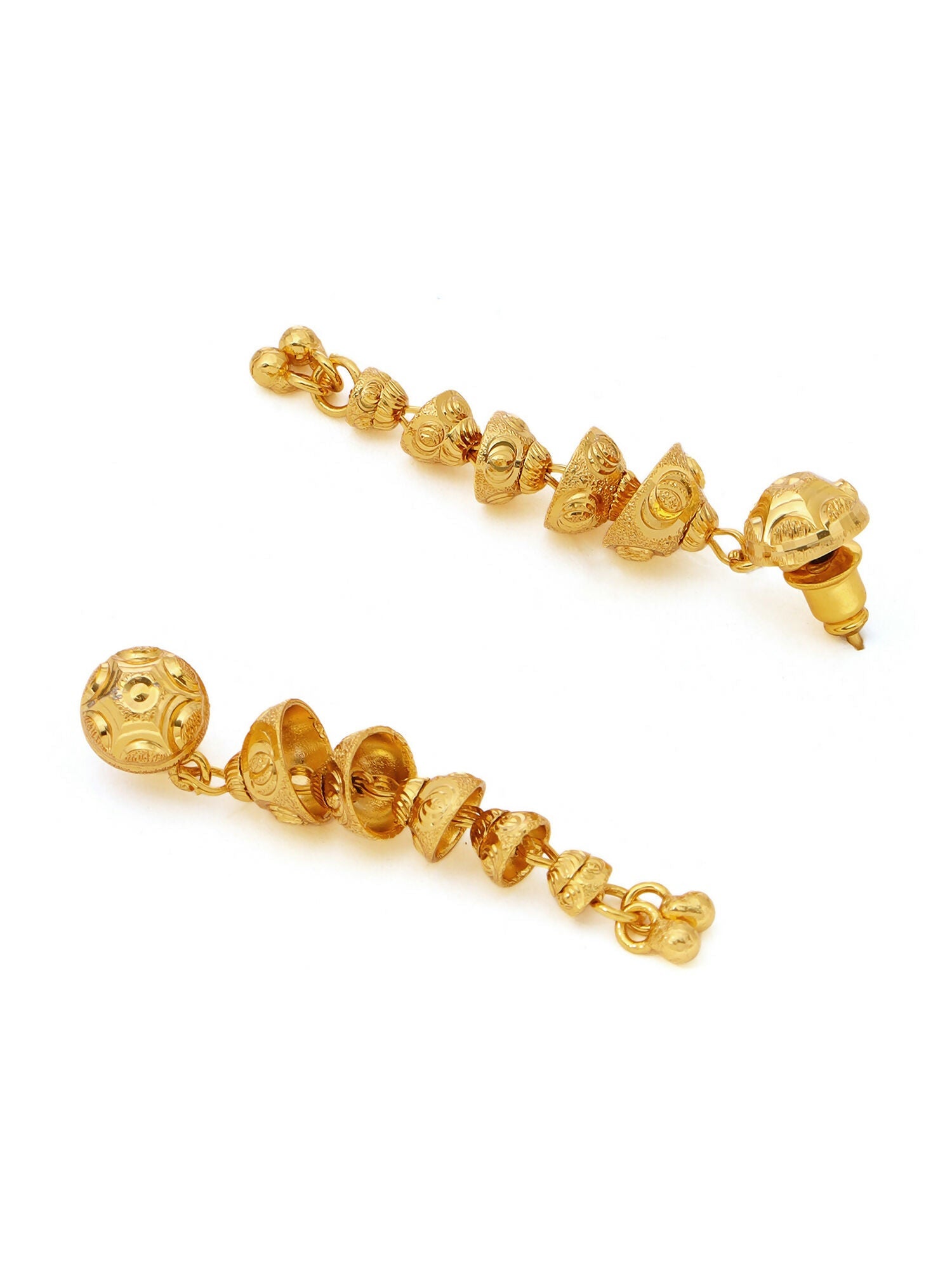 Ruby Raang Traditional Gold Earrings | Swadesiicart