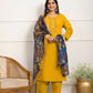 Festive Wear Ethnic YellowViscose Chanderi Stitched Suit With Dupatta - Tanisha | Swadesiicart