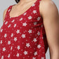 Ahalyaa Womens Maroon Chiffon Printed Jumpsuit - Swadesiicart