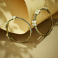 Nuyug 22K Gold-Plated Elegant Pearl Beaded Circular Hoop Earrings | Swadesiicart