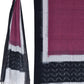 Burgundy Pochampally Ikat Cotton Handloom Stole - Global Threads | Swadesiicart
