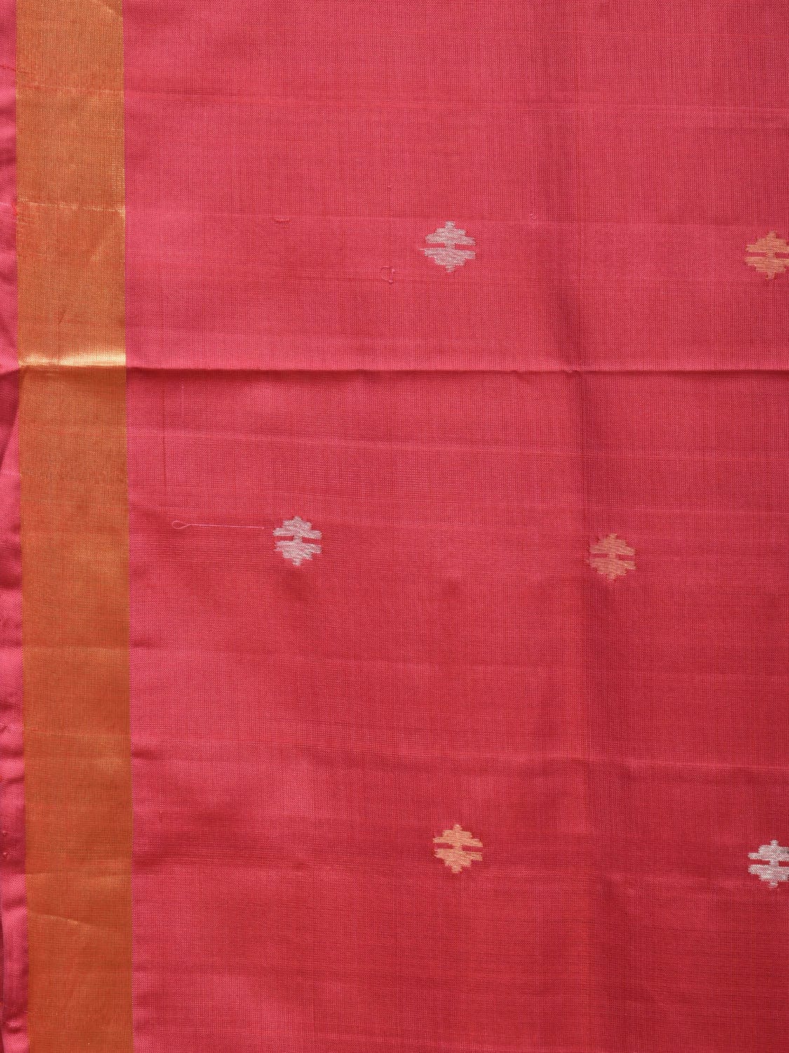 Burgundy Uppada Silk Handloom Saree with Jamdani Pallu Design - Global Threads | Swadesiicart