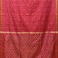 Burgundy Uppada Silk Handloom Saree with Jamdani Pallu Design - Global Threads | Swadesiicart
