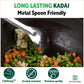 The Indus Valley CASTrong Cast Iron Kadai ,Pre-seasoned, Nonstick, 100% Pure, Toxin-free, Induction, Spatula, 25.4 cm, 2.3L, 2.5kg