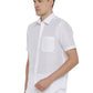 Ramraj Cotton Mens Cotton Linen Half Sleeve White Shirt | Swadesiicart