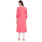NOZ2TOZ Women's Light Pink A-Line Kurta- (1pc set) - Swadesiicart