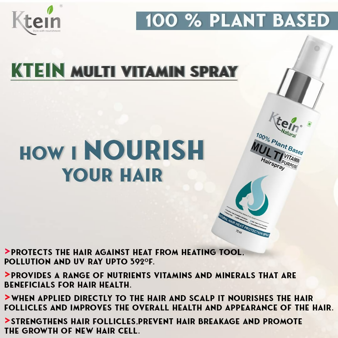 Ktein Natural 100% Plant Based Multi Vitamin Purpose with Deep Nourishment Hairspray For Hair - Swadesiicart