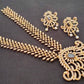 Black Ad Bridal Peacock Necklace With Earrings
