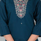 Ethnic Festive Wear Chanderi Rama Stitched Suit With Dupatta - Tanisha | Swadesiicart