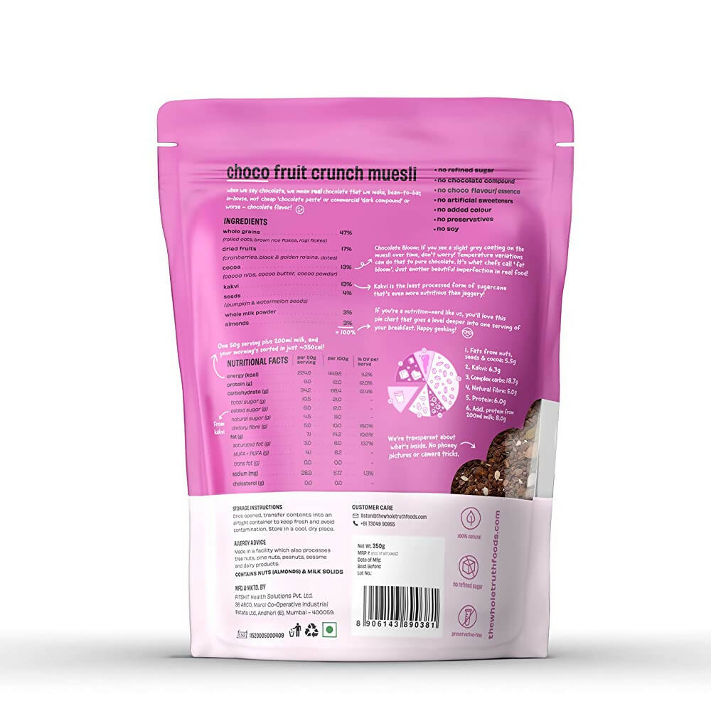 The Whole Truth Choco Fruit Crunch Muesli - Swadesiicart