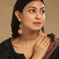 Nuyug 18k Golden Ring Pearl Drops Anti Tarnish Earrings | Swadesiicart