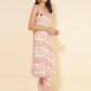 Janasya Women's White Cotton Geometric Printed Casual A-line Co-ords - Swadesiicart