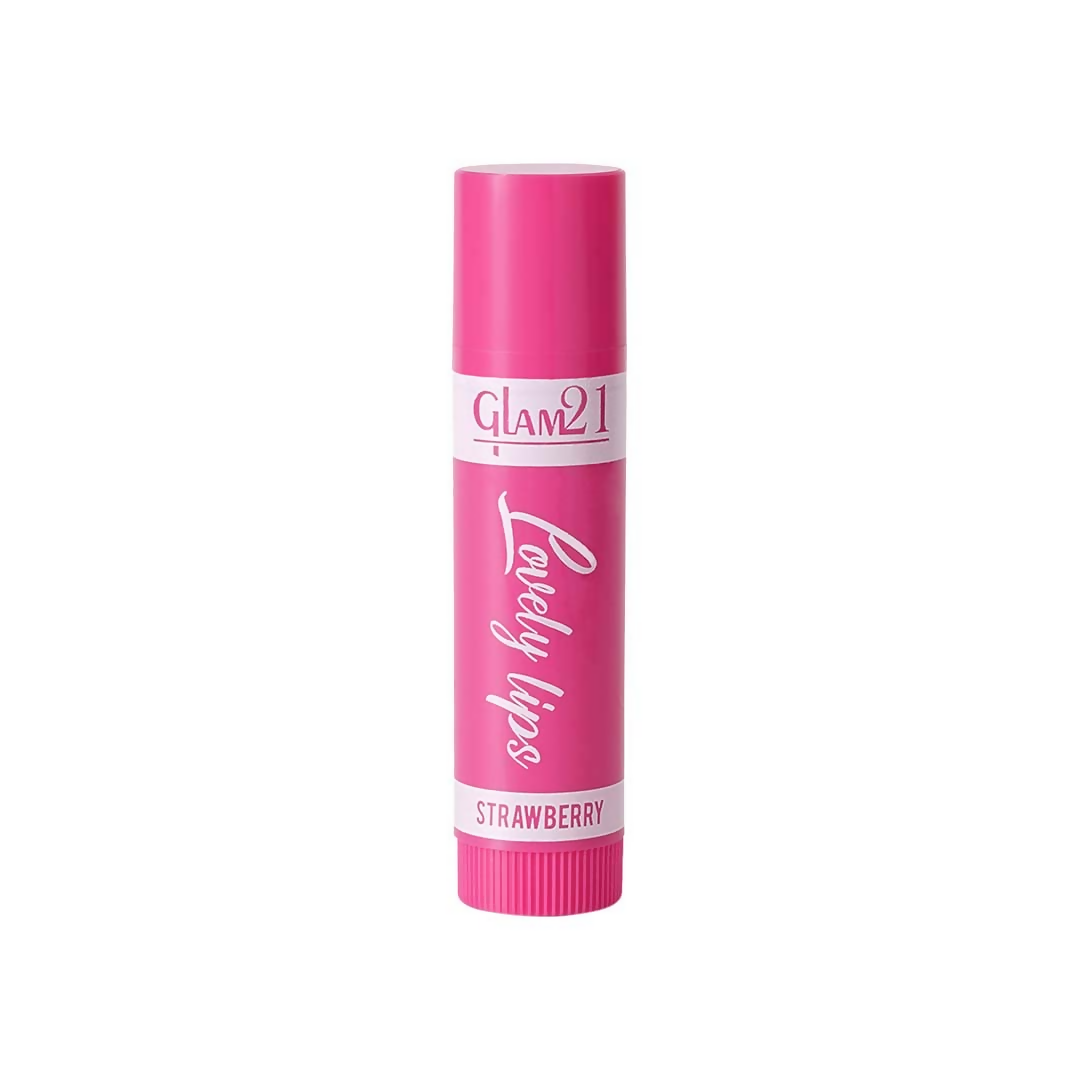 Glam21 Moisturizing Lip Balm Fruit Extract & Infused Active Ingredients - Strawberry - Swadesiicart