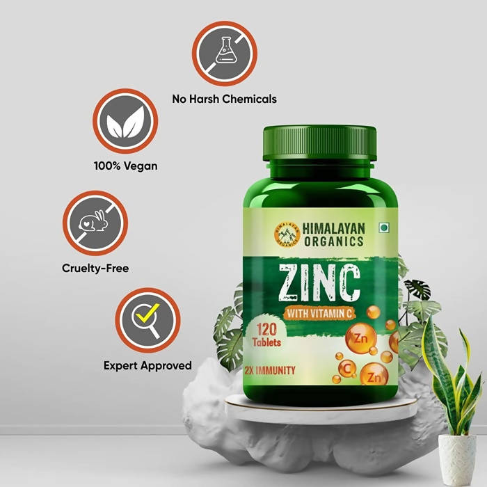 Himalayan Organics Zinc With Vitamin C Tablets | Swadesiicart
