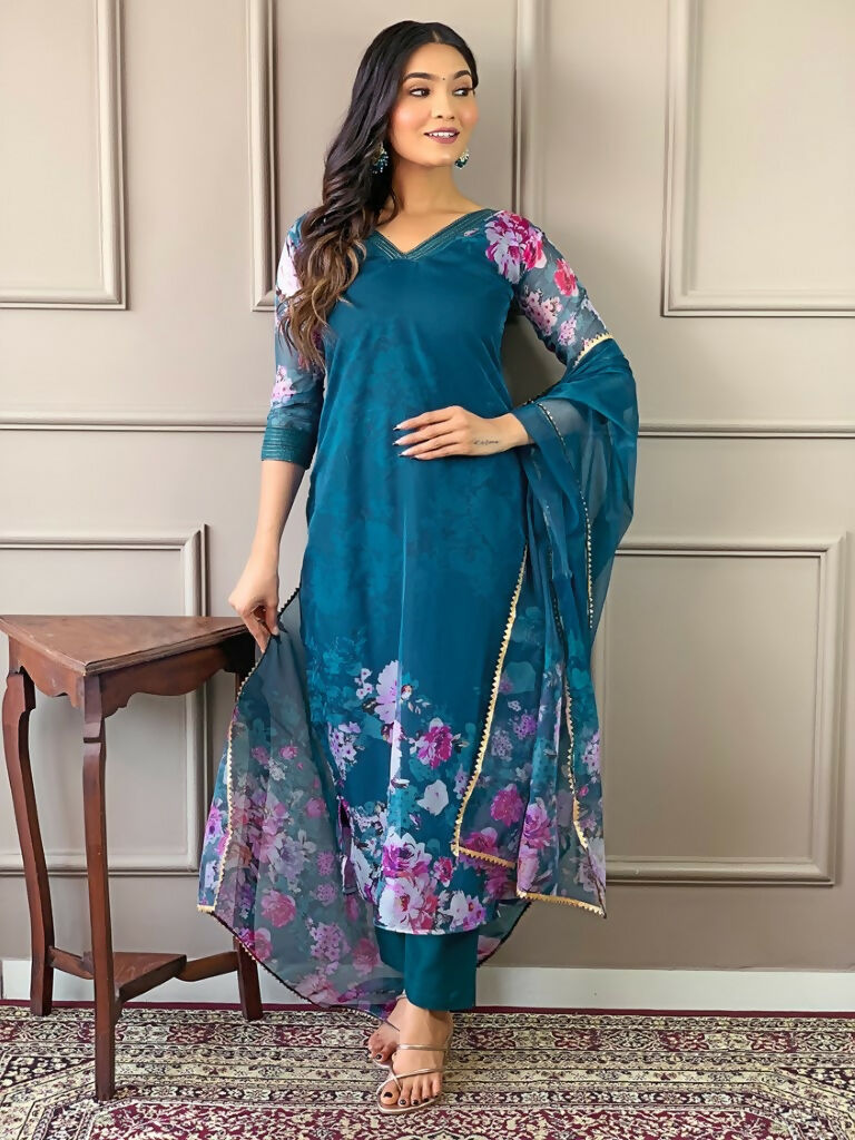 Partywear Designer Tebby Rama Stitched Suit With Dupatta - Tanisha | Swadesiicart