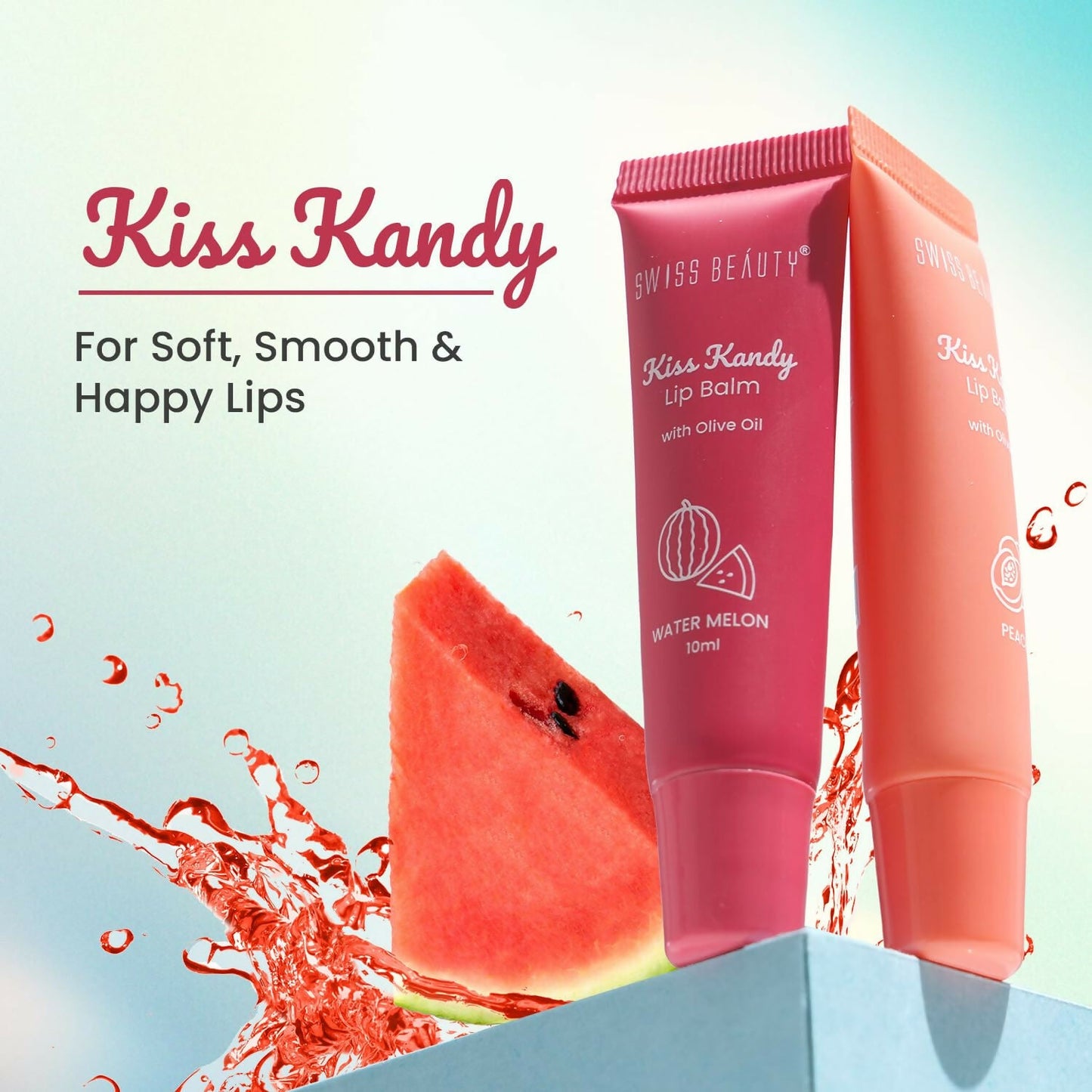 Swiss Beauty Kiss Kandy Lip Balm with Olive Oil - Pomegranate | Swadesiicart