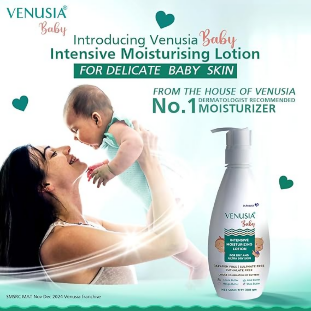 Dr. Reddy's Venusia Baby Intensive Moisturizing Lotion | For Dry & Ultra Dry Skin | Paraben, Sulphate & Phthalate-Free - Swadesiicart
