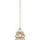 White Gold-Polished Kundan Studded Beaded Maang Tikka - Ruby Raang | Swadesiicart