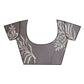 Very Much Indian Handblock Printed Cotton Saree With Natural Dyes - Grey | Swadesiicart
