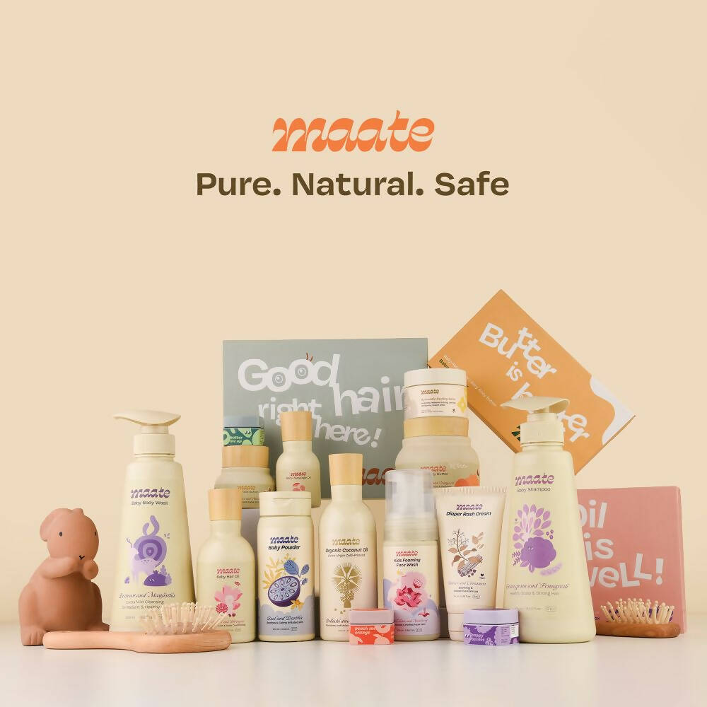 Maate Organic Coconut Oil | Extra Virgin Cold Pressed For Baby Body Massage & Hair Care Oil - Swadesiicart