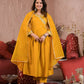 Ethnic Festive Wear Viscose Chanderi Yellow Stitched Suit With Dupatta - Tanisha | Swadesiicart
