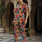 Women's Casual Fashionable Multi Muslin co-ord set - Rooh - Swadesiicart
