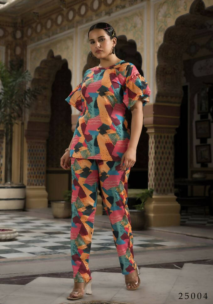 Women's Casual Fashionable Multi Muslin co-ord set - Rooh - Swadesiicart