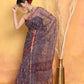 Very Much Indian Pure Kota Cotton Handblock Printed Saree - Grey | Swadesiicart