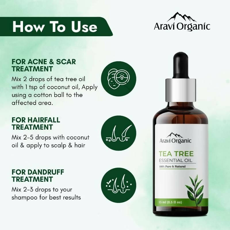 Aravi Organic Tea Tree Essential Oil | Swadesiicart