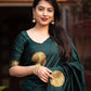 Green Silk Woven Saree with Unstitched Blouse - Hiral Fashion | Swadesiicart