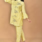 Morchari Women Hand Embroidery Co-Ords-Yellow - Swadesiicart