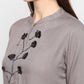 NOZ2TOZ Women Grey Rayon Kurti (1pc) - Swadesiicart