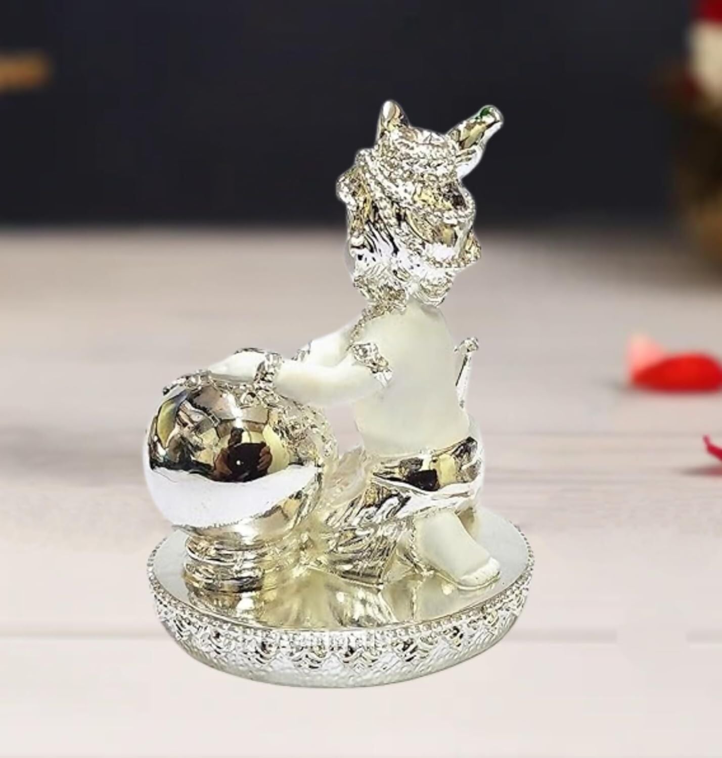 Gold Art India Makhan Krishna Idol - Swadesiicart