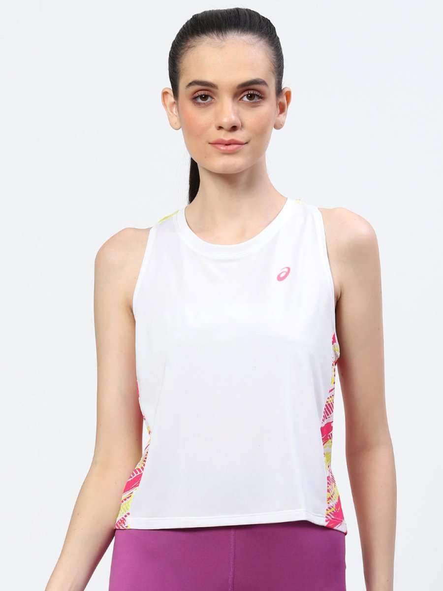 ASICS Women Color Injection Logo Printed T-Shirt | Swadesiicart