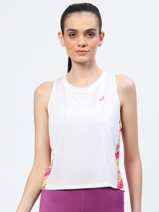 ASICS Women Color Injection Logo Printed T-Shirt | Swadesiicart