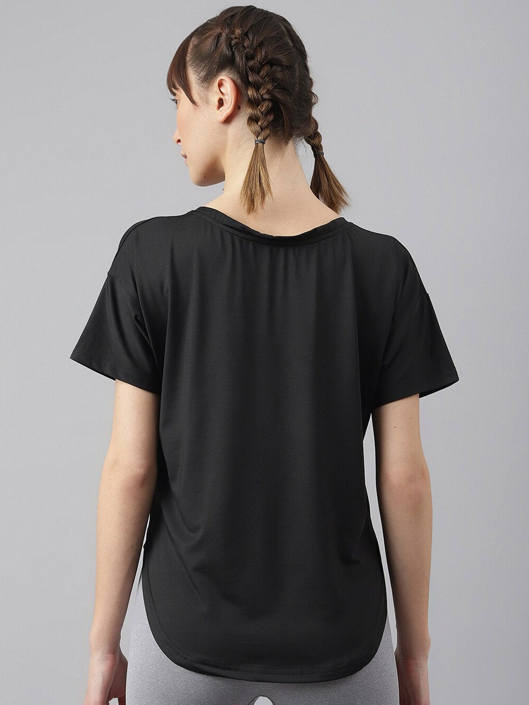 MKH Women Typography Printed Drop-Shoulder Sleeves Dri-FIT Sports T-shirt - Swadesiicart