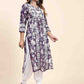 HOUSE OF KARI Floral Printed Chikankari Work Kurta | Swadesiicart