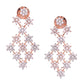 Saraf RS Jewellery White Rose Gold-Polished AD Studded Necklace Jewellery Set - Swadesiicart