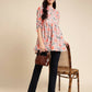 Orange Poly Rayon Digital Printed A-line Top - Tarini - Swadesiicart