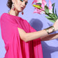 InWeave Fuchsia Rayon Cowel Style Kaftan - Swadesiicart