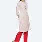 Biba Women Striped Woven Design Kurta - Swadesiicart