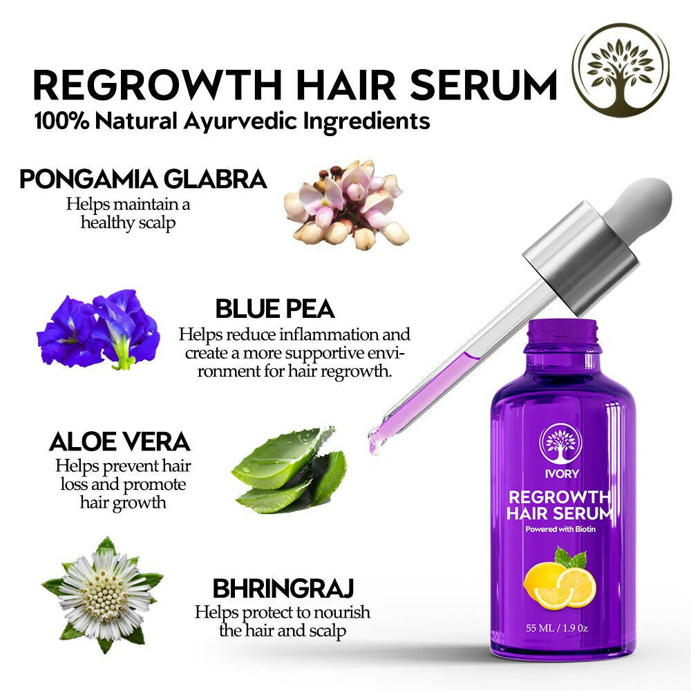 Ivory Natural Serum For Growth Of Hair For New Hair Roots & Encouraging Growth Of Hair | Swadesiicart