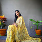 Vamsee Pearl 1 Yellow Georgette Saree - Swadesiicart