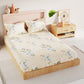 BIANCA Yellow & Blue Floral 186 TC King Bedsheet with 2 Pillow Covers - Swadesiicart