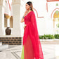 Tikhi Imli Georgette Half and Half Saree | Swadesiicart